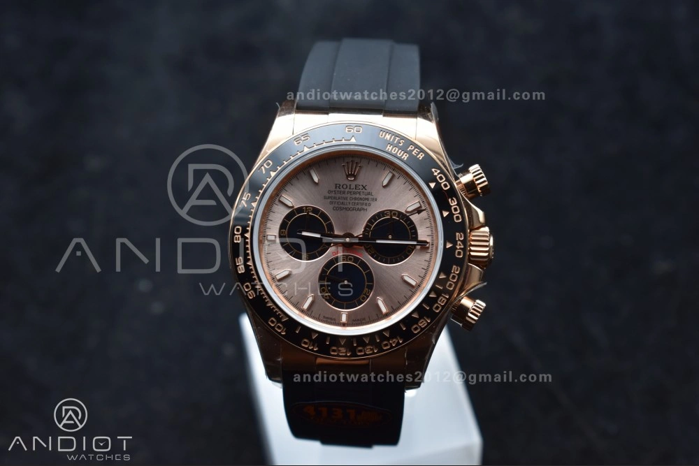 Daytona 126515 QF 1:1 Best Edition RG Black Dial on Oysterflex Strap SH4131 V6 (Weighted)