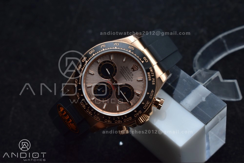 Daytona 126515 QF 1:1 Best Edition RG Black Dial on Oysterflex Strap SH4131 V6 (Weighted)