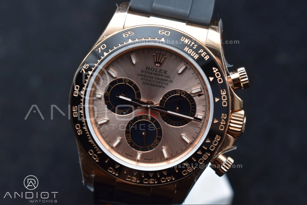 Daytona 126515 QF 1:1 Best Edition RG Black Dial on Oysterflex Strap SH4131 V6 (Weighted)