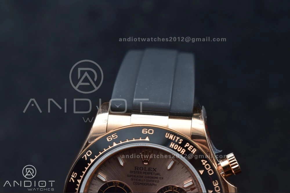 Daytona 126515 QF 1:1 Best Edition RG Black Dial on Oysterflex Strap SH4131 V6 (Weighted)