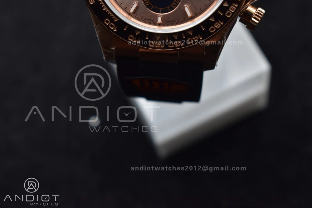 Daytona 126515 QF 1:1 Best Edition RG Black Dial on Oysterflex Strap SH4131 V6 (Weighted)