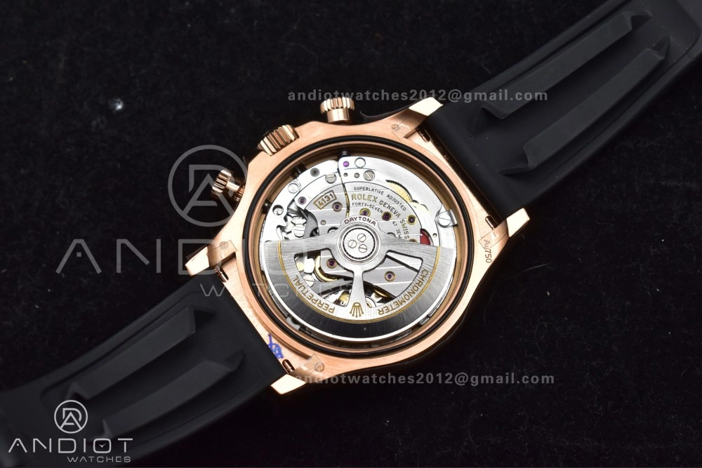 Daytona 126515 QF 1:1 Best Edition RG Black Dial on Oysterflex Strap SH4131 V6 (Weighted)