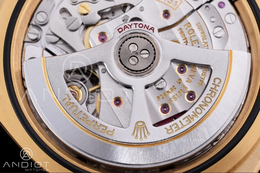 Daytona 126518 Gain Weight VSF 1:1 Best Edition Black Dial Gold Rim Black Sub-dial Stick Marker on Oyster-flex Strap DD4131