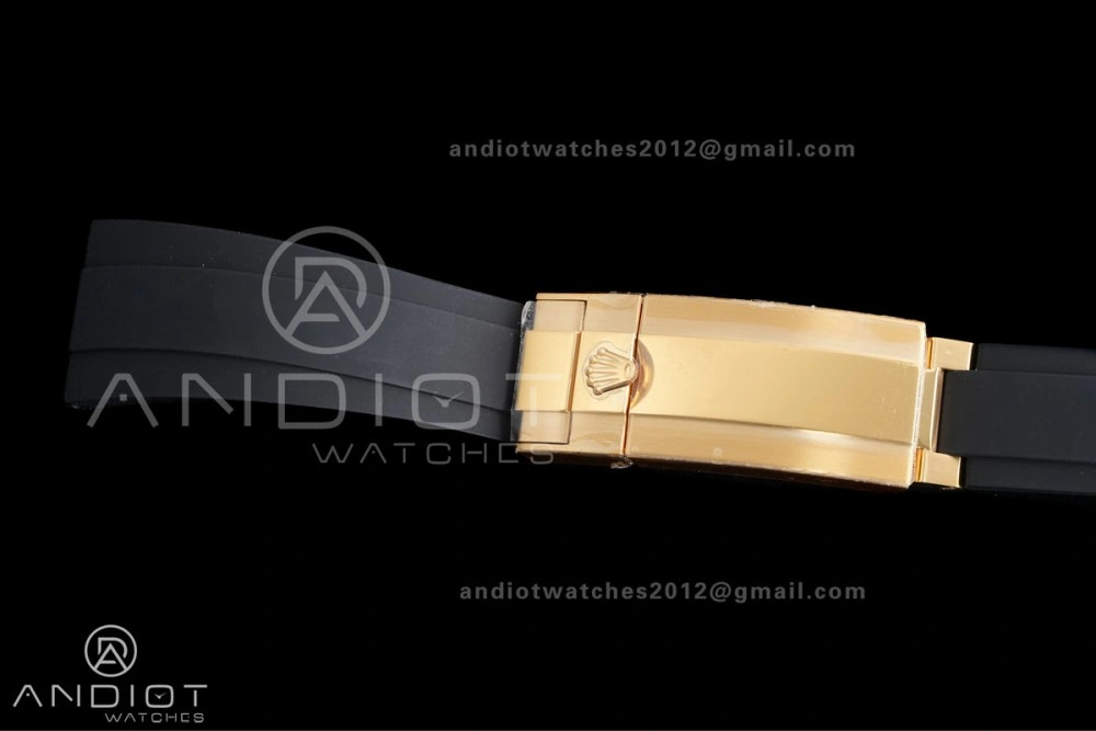 Daytona 126518 Gain Weight VSF 1:1 Best Edition Black Dial Gold Rim Black Sub-dial Stick Marker on Oyster-flex Strap DD4131