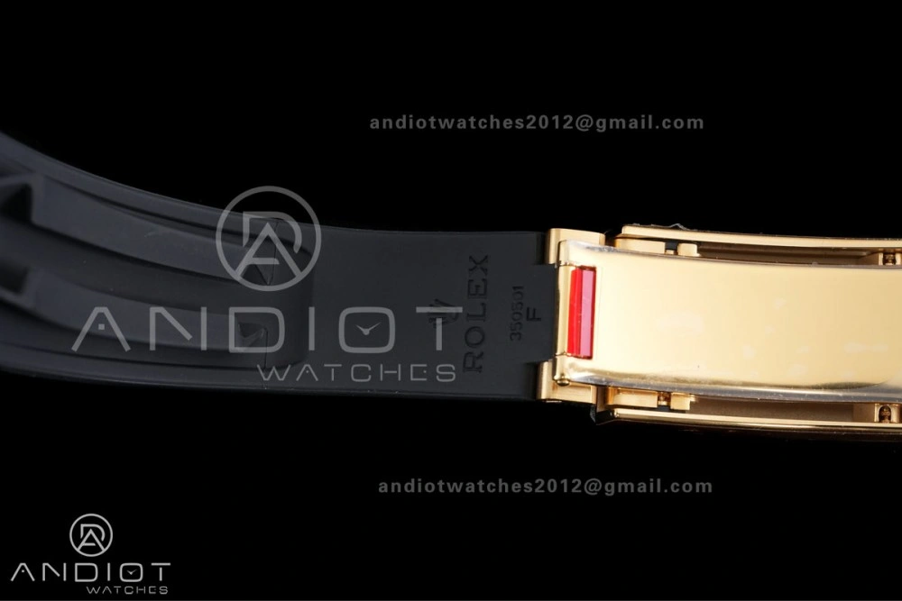 Daytona 126518 Gain Weight VSF 1:1 Best Edition Black Dial Gold Rim Black Sub-dial Stick Marker on Oyster-flex Strap DD4131