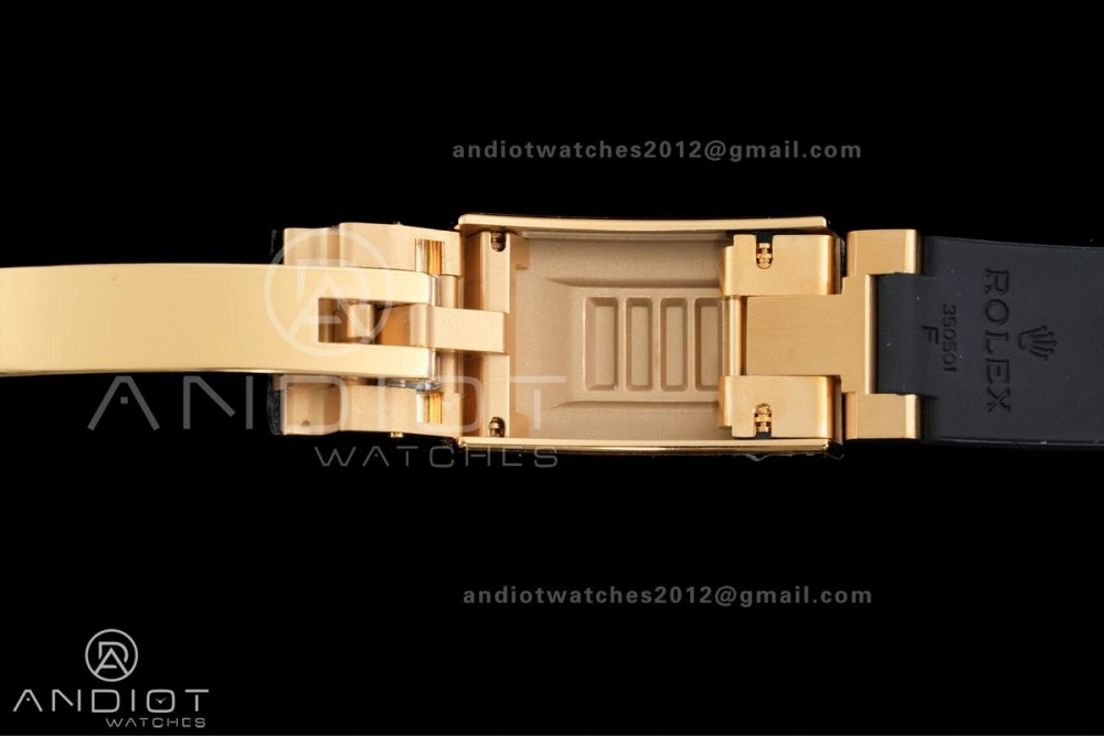 Daytona 126518 Gain Weight VSF 1:1 Best Edition Black Dial Gold Rim Black Sub-dial Stick Marker on Oyster-flex Strap DD4131