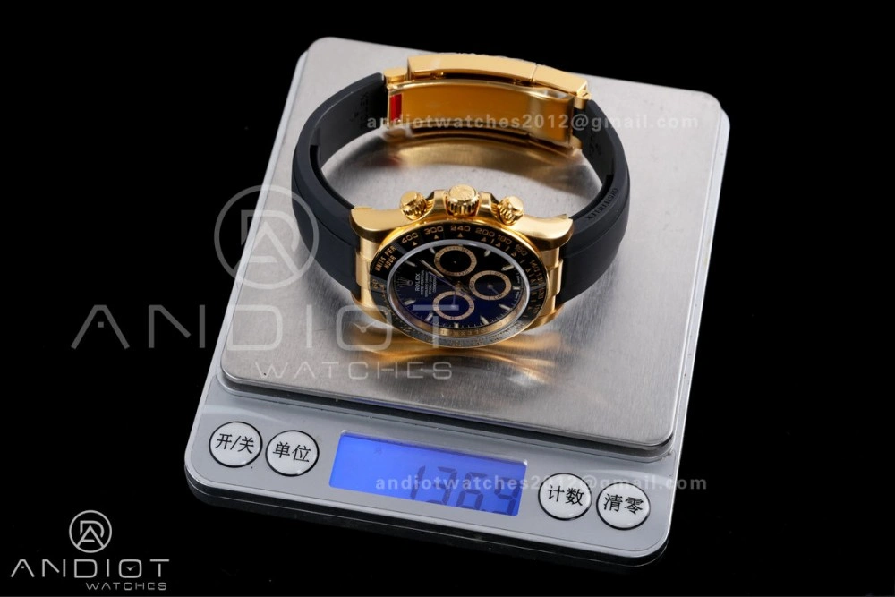 Daytona 126518 Gain Weight VSF 1:1 Best Edition Black Dial Gold Rim Black Sub-dial Stick Marker on Oyster-flex Strap DD4131