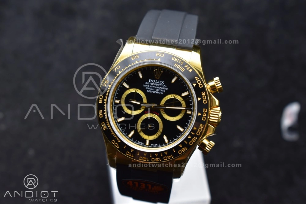 Daytona 126518 QF 1:1 Best Edition Black Dial on Oysterflex Strap SH4131 V6 (Weighted)