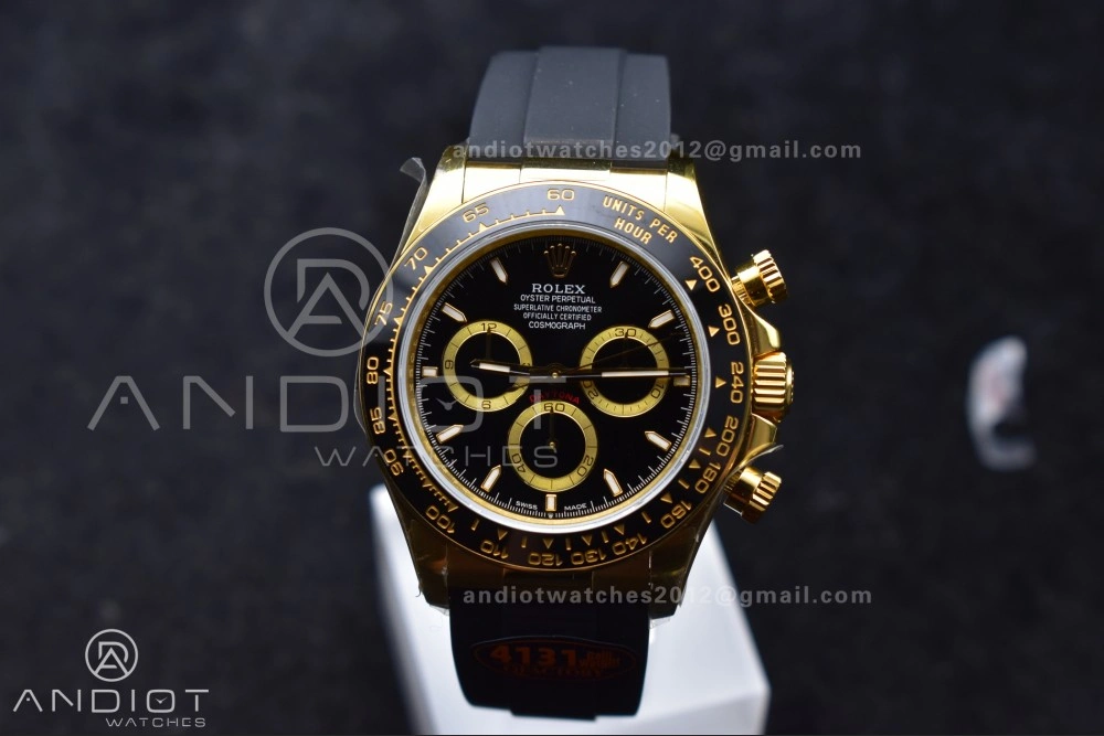 Daytona 126518 QF 1:1 Best Edition Black Dial on Oysterflex Strap SH4131 V6 (Weighted)