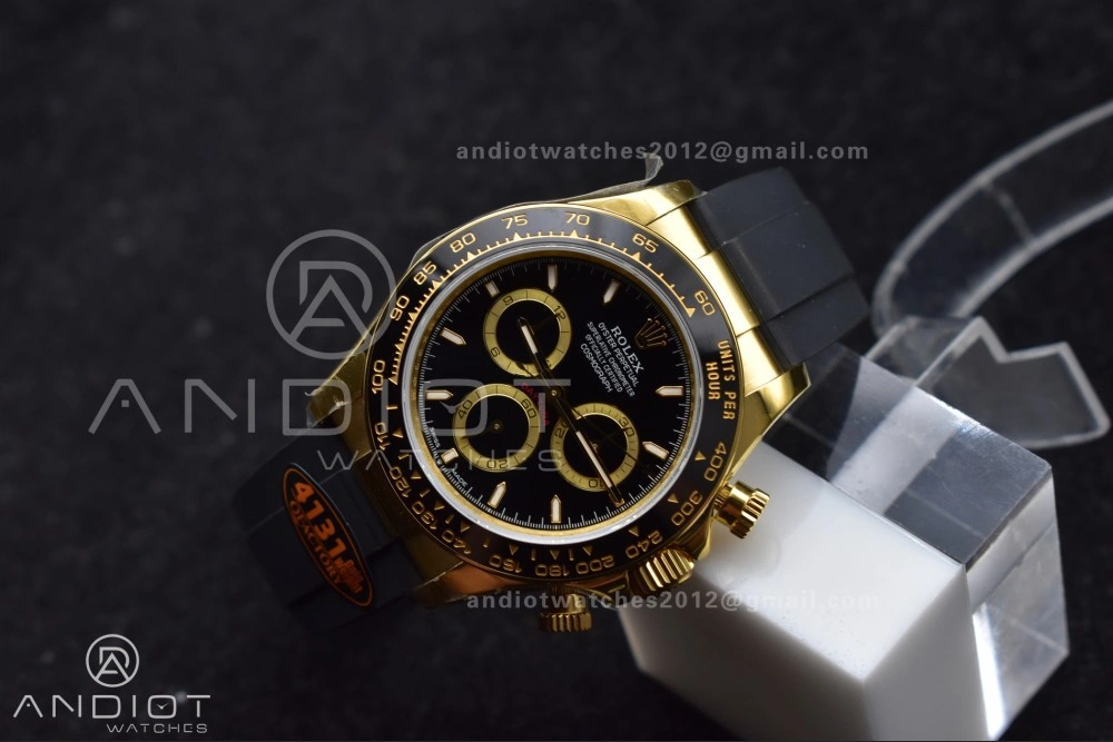 Daytona 126518 QF 1:1 Best Edition Black Dial on Oysterflex Strap SH4131 V6 (Weighted)