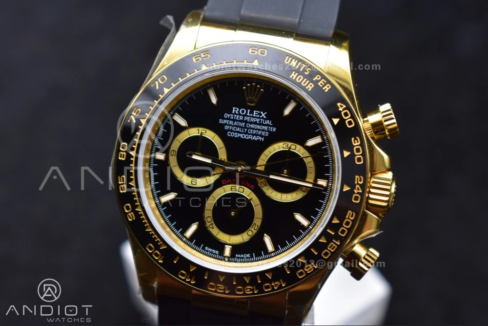 Daytona 126518 QF 1:1 Best Edition Black Dial on Oysterflex Strap SH4131 V6 (Weighted)