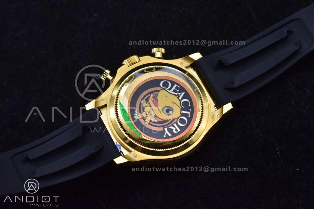 Daytona 126518 QF 1:1 Best Edition Black YG Dial on Oysterflex Strap SH4131 V6 (Weighted)