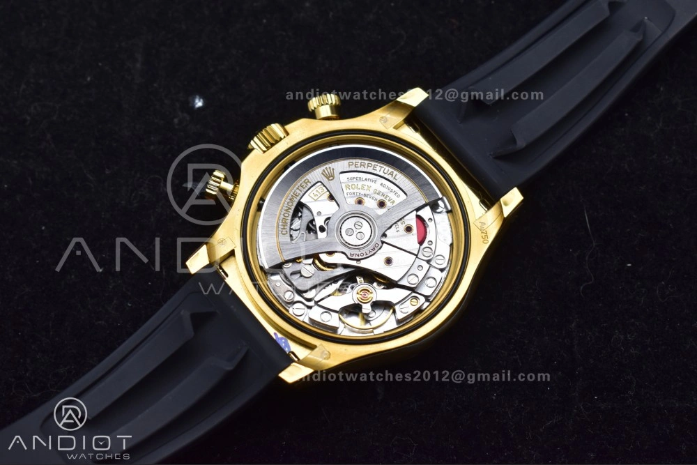 Daytona 126518 QF 1:1 Best Edition Black YG Dial on Oysterflex Strap SH4131 V6 (Weighted)