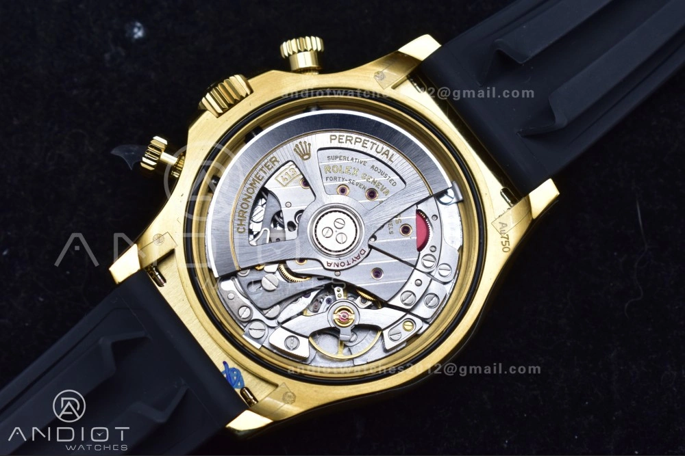 Daytona 126518 QF 1:1 Best Edition Black YG Dial on Oysterflex Strap SH4131 V6 (Weighted)