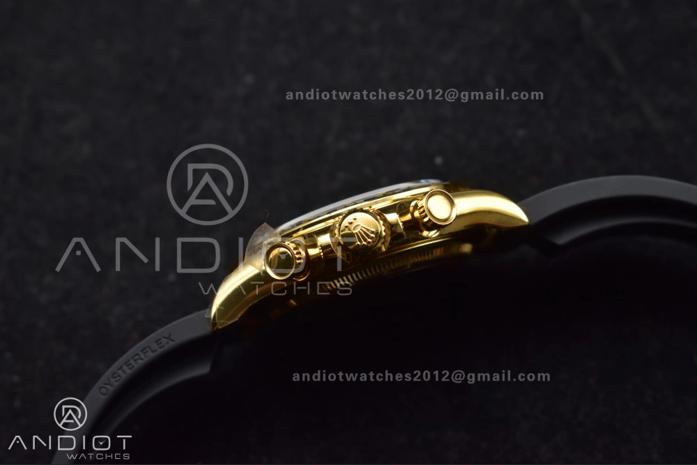 Daytona 126518 QF 1:1 Best Edition Black YG Diamonds Dial on Oysterflex Strap SH4131 V6 (Weighted)