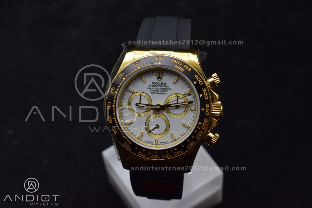 Daytona 126518 QF 1:1 Best Edition White Dial on Oysterflex Strap SH4131 V6 (Weighted)