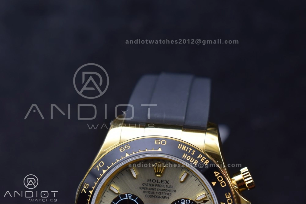 Daytona 126518 QF 1:1 Best Edition YG Black Dial on Oysterflex Strap SH4131 V6 (Weighted)