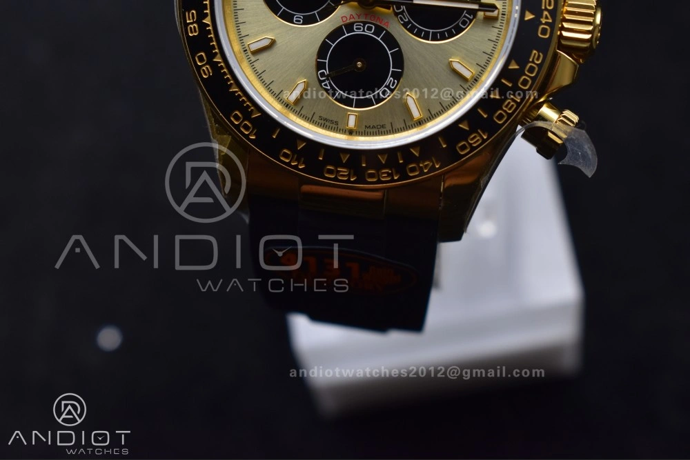 Daytona 126518 QF 1:1 Best Edition YG Black Dial on Oysterflex Strap SH4131 V6 (Weighted)