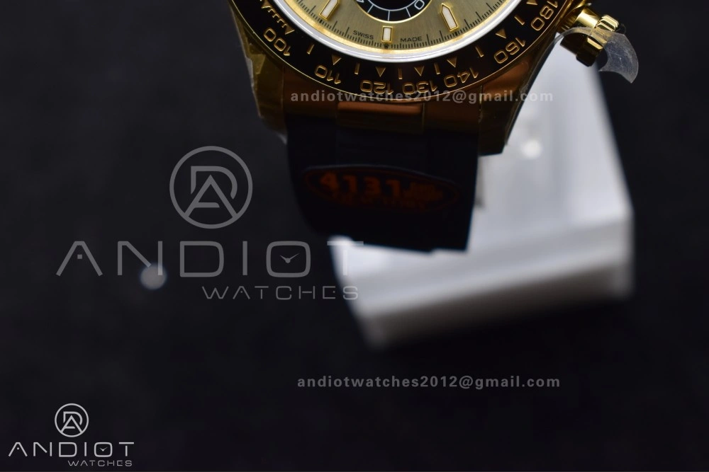 Daytona 126518 QF 1:1 Best Edition YG Black Dial on Oysterflex Strap SH4131 V6 (Weighted)