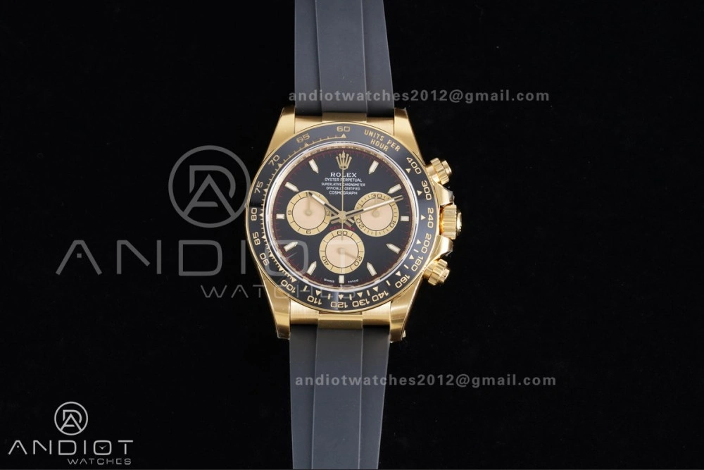 Daytona 126518 VSF 1:1 Best Edition Black YG Dial on Oysterflex Strap VS4131 V2 (Weighted)