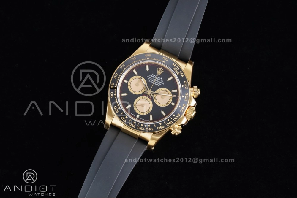 Daytona 126518 VSF 1:1 Best Edition Black YG Dial on Oysterflex Strap VS4131 V2 (Weighted)