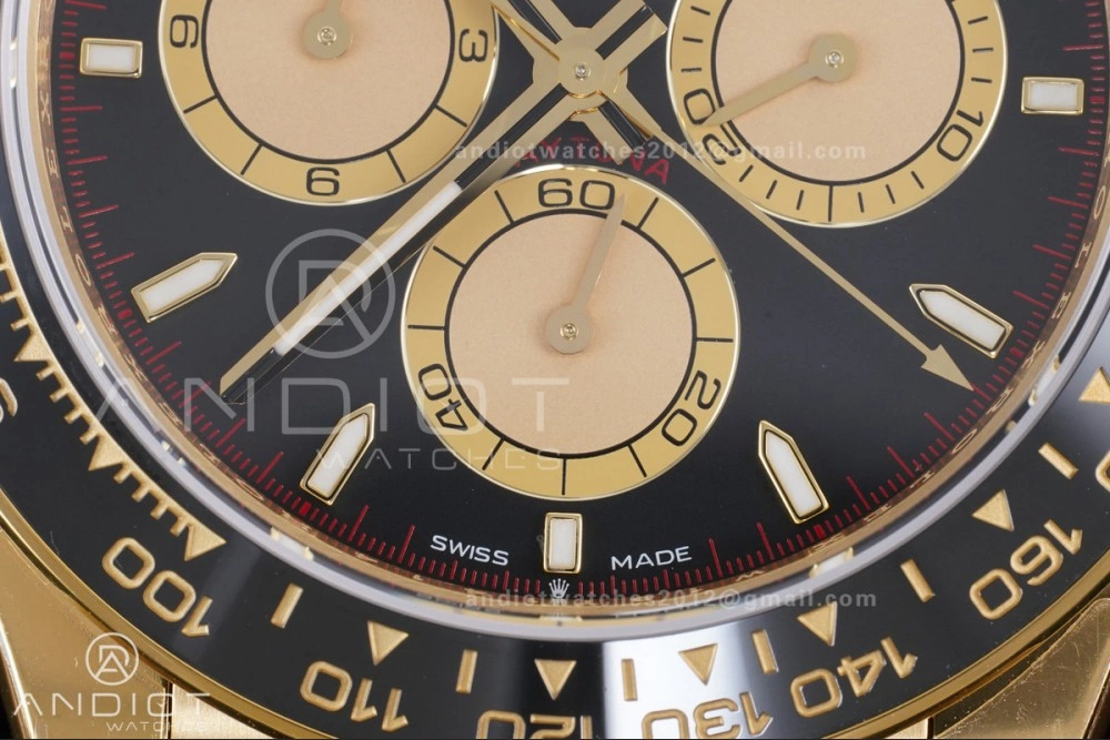 Daytona 126518 VSF 1:1 Best Edition Black YG Dial on Oysterflex Strap VS4131 V2 (Weighted)