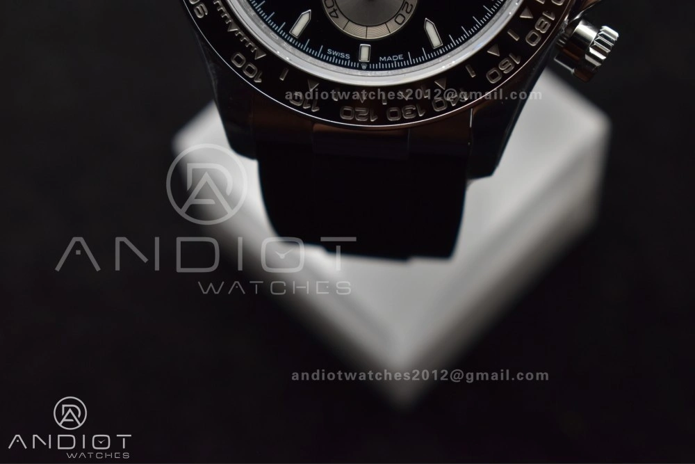 Daytona 126519 QF 1:1 Best Edition Black Silver Dial on Oysterflex Strap SH4131 V6 (Weighted)