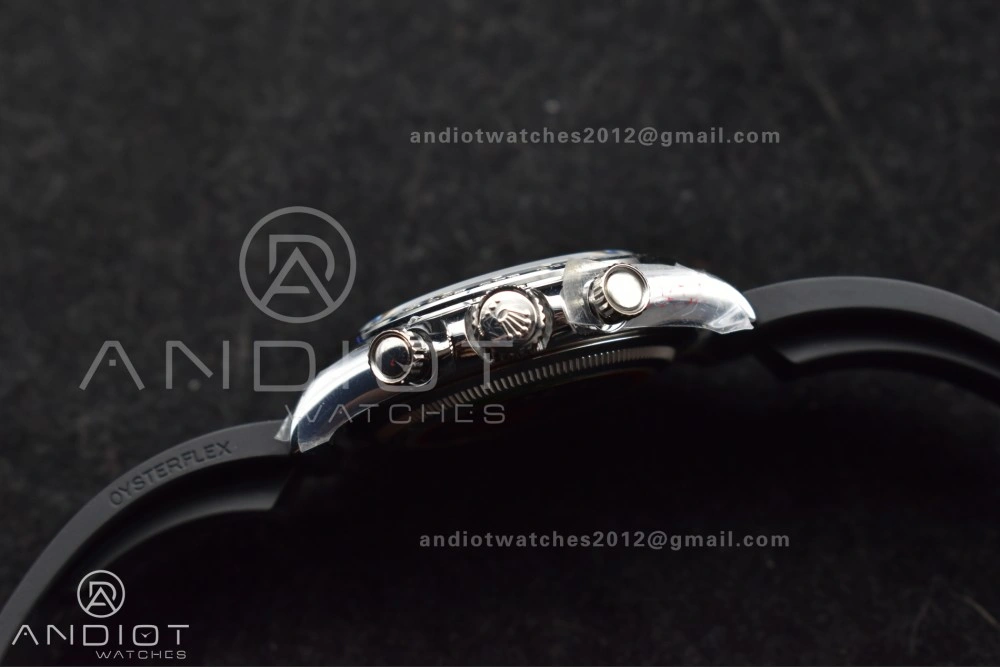 Daytona 126519 QF 1:1 Best Edition Black Silver Diamonds Dial on Oysterflex Strap SH4131 V6 (Weighted)