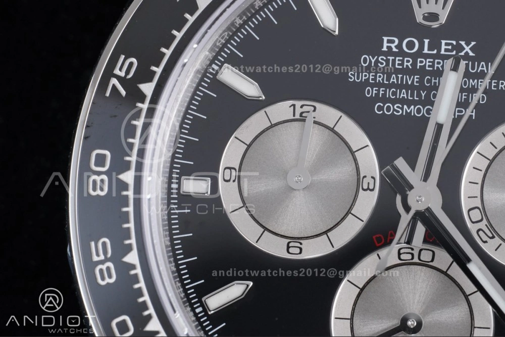 Daytona 126519 VSF 1:1 Best Edition Black Silver Stick Dial on Oysterflex Strap VS4131 V2 (Weighted)