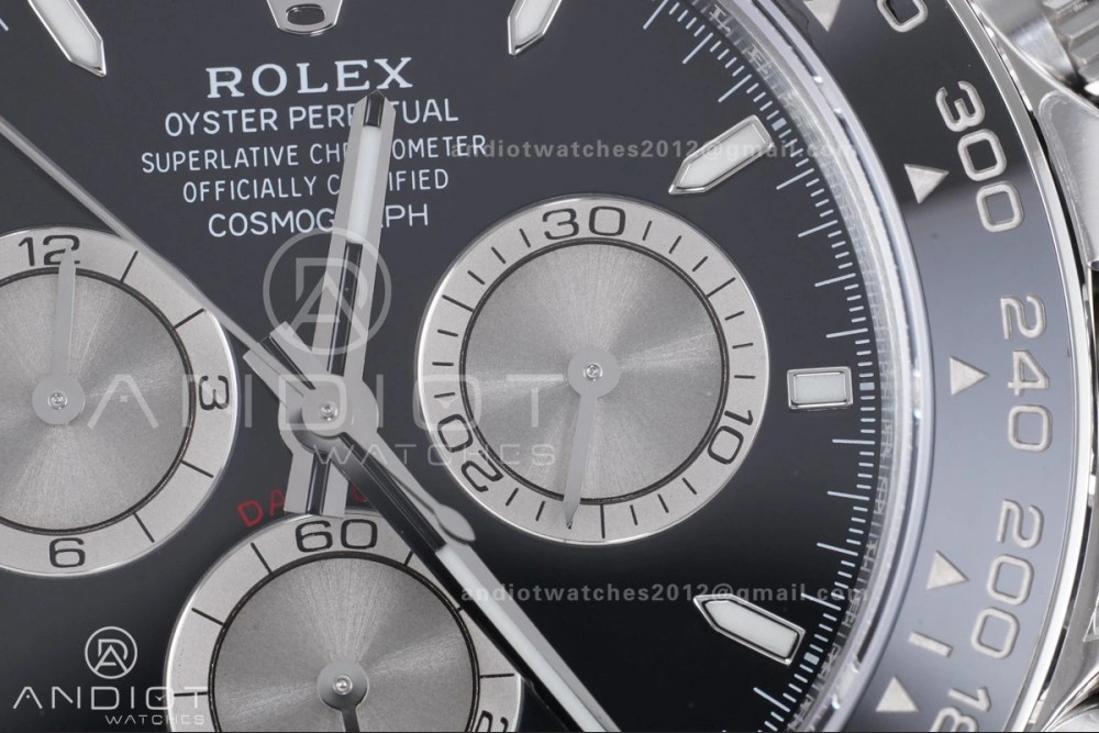 Daytona 126519 VSF 1:1 Best Edition Black Silver Stick Dial on Oysterflex Strap VS4131 V2 (Weighted)