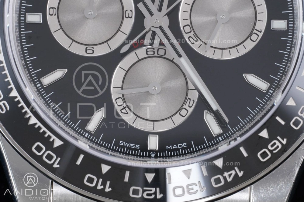 Daytona 126519 VSF 1:1 Best Edition Black Silver Stick Dial on Oysterflex Strap VS4131 V2 (Weighted)