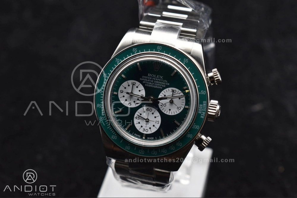 Daytona SS ADGF Best Edition Green White Dial on SS Bracelet A7750