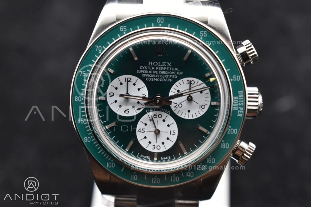 Daytona SS ADGF Best Edition Green White Dial on SS Bracelet A7750