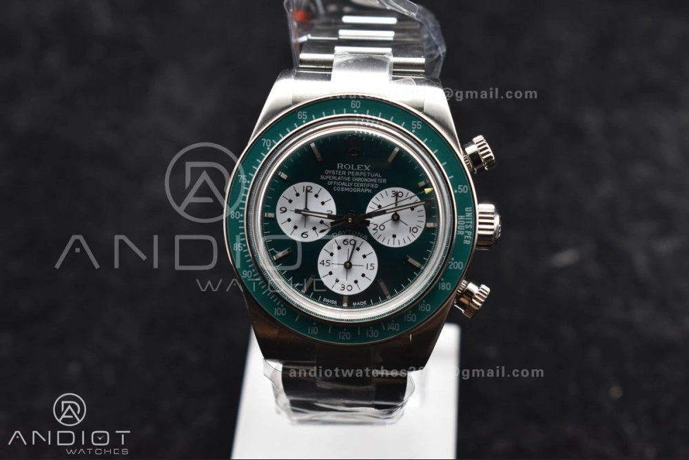 Daytona SS ADGF Best Edition Green White Dial on SS Bracelet A7750