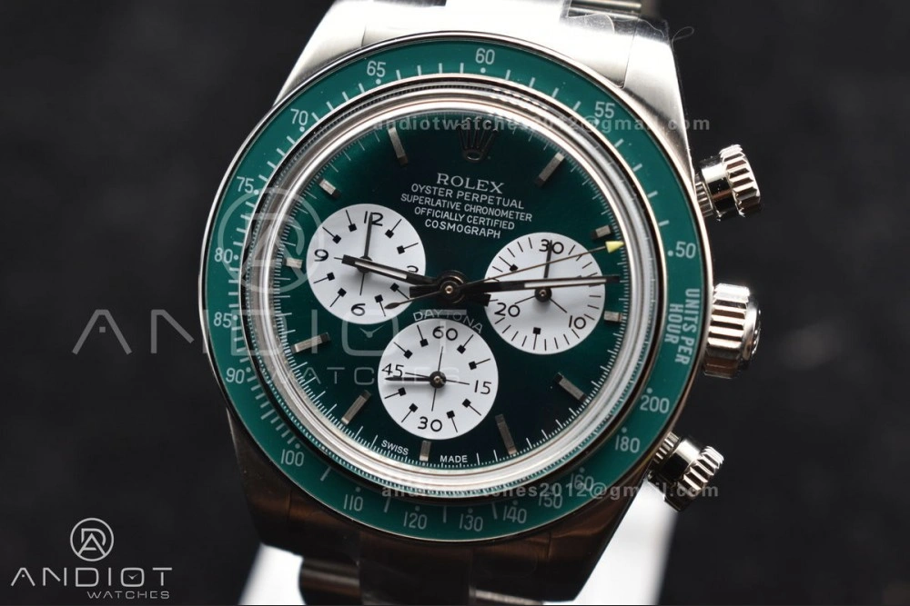 Daytona SS ADGF Best Edition Green White Dial on SS Bracelet A7750