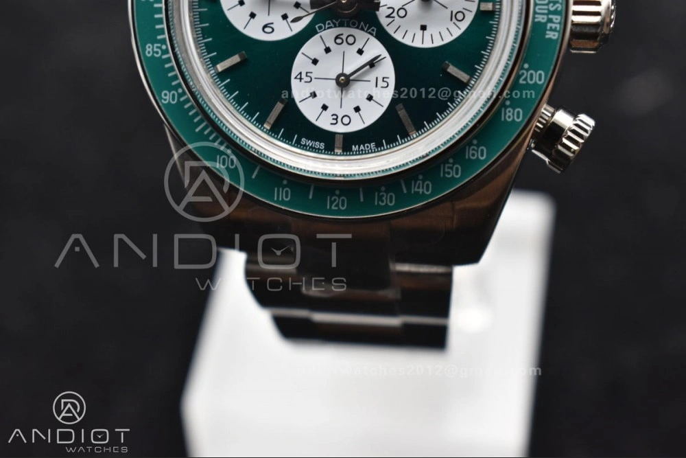 Daytona SS ADGF Best Edition Green White Dial on SS Bracelet A7750