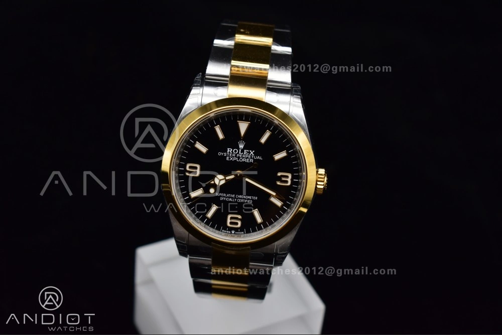 Explorer 124273 36mm 904L Steel VSF 1:1 Best Edition Black Dial on SS YG Bracelet DD3230