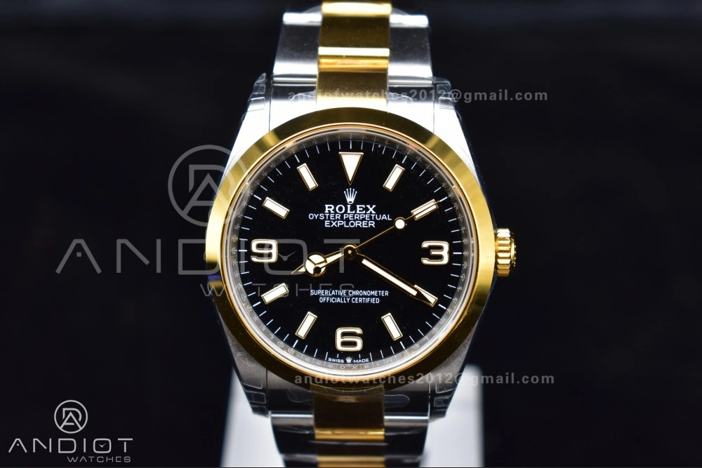 Explorer 124273 36mm 904L Steel VSF 1:1 Best Edition Black Dial on SS YG Bracelet DD3230