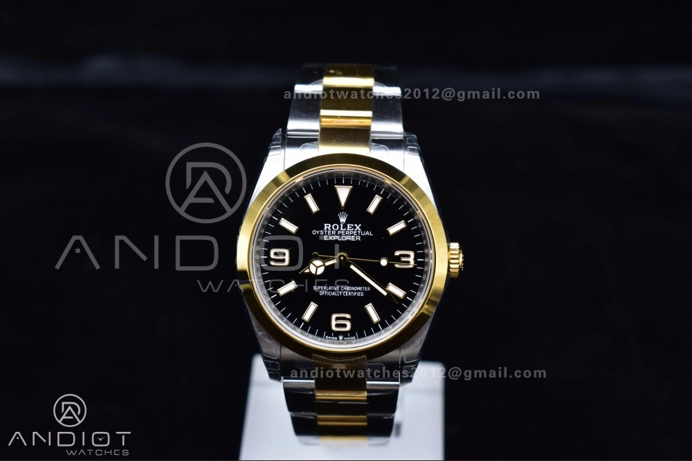 Explorer 124273 36mm 904L Steel VSF 1:1 Best Edition Black Dial on SS YG Bracelet DD3230