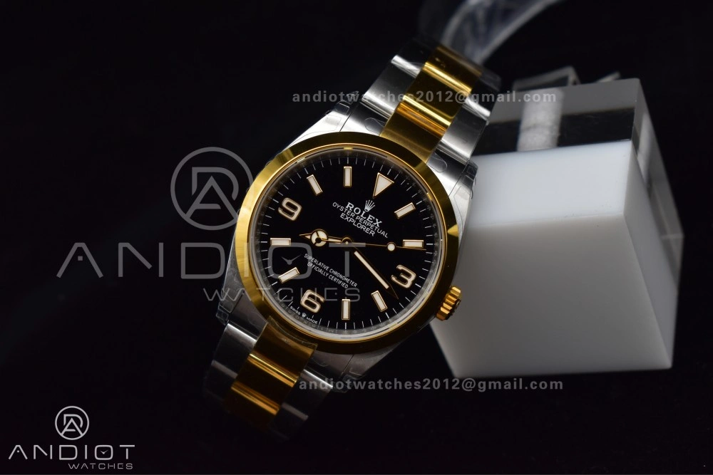 Explorer 124273 36mm 904L Steel VSF 1:1 Best Edition Black Dial on SS YG Bracelet DD3230