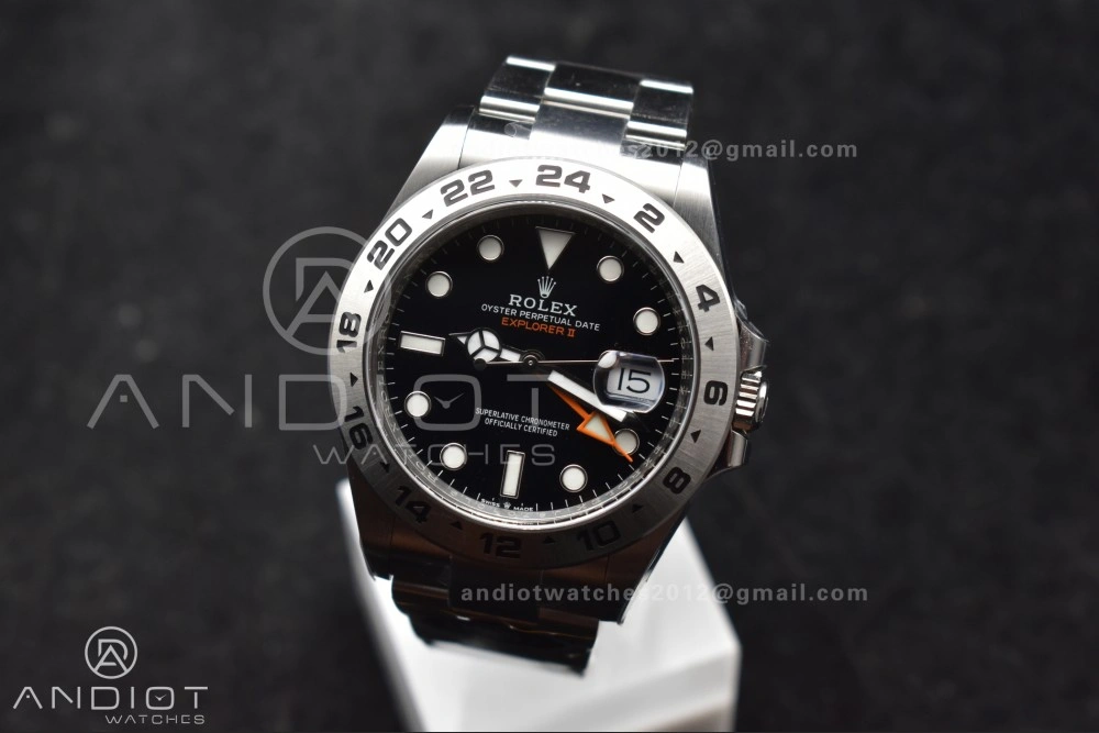 Explorer II 42mm 226570 904L SS Clean 1:1 Best Edition Black Dial on Bracelet DD3285