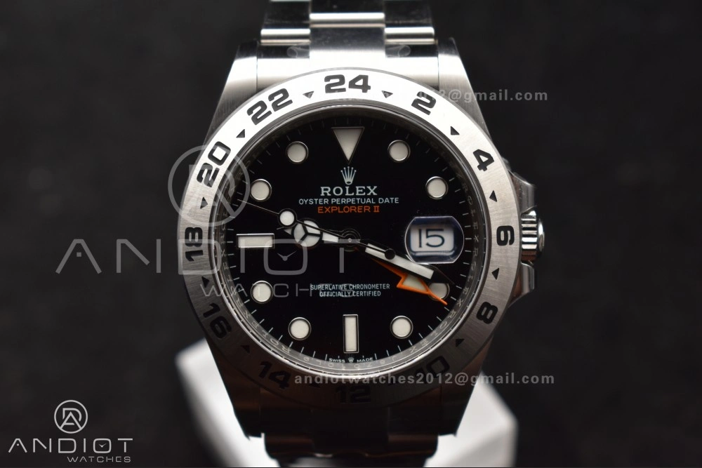 Explorer II 42mm 226570 904L SS Clean 1:1 Best Edition Black Dial on Bracelet DD3285