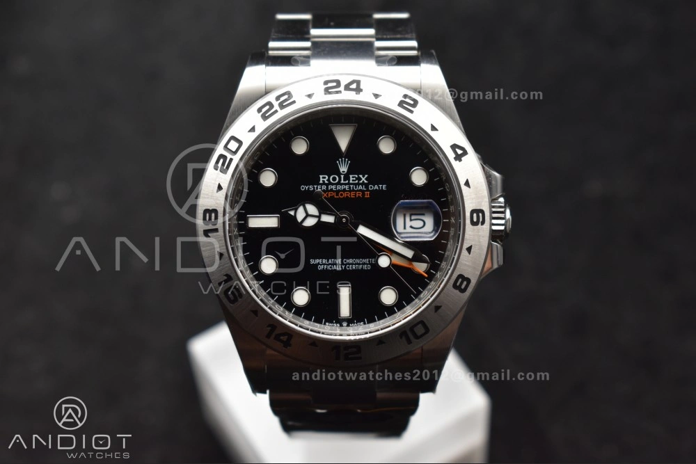 Explorer II 42mm 226570 904L SS Clean 1:1 Best Edition Black Dial on Bracelet DD3285