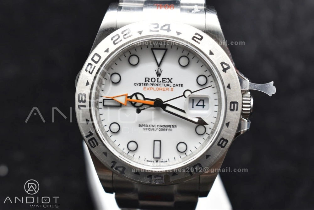 Explorer II 42mm 226570 Black 904L SS GMF 1:1 Best Edition White Dial On Bracelet VR3285 CHS
