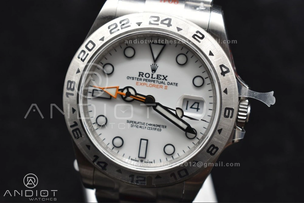 Explorer II 42mm 226570 Black 904L SS GMF 1:1 Best Edition White Dial On Bracelet VR3285 CHS