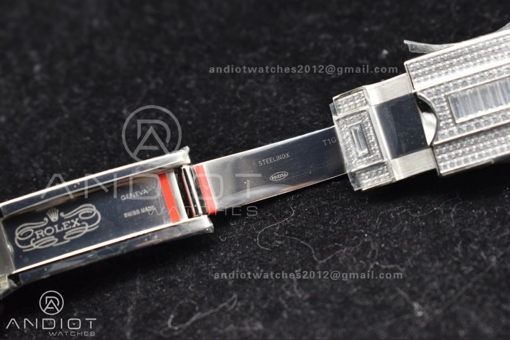 GMT 40mm Full Diamonds SS AMGF Best Edition Diamond Dial On Bracelet On VR3186