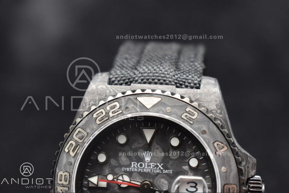 GMT DIW Carbon OMF Best Edition All Black Black Dial on Black Nylon Strap SA3186 CHS
