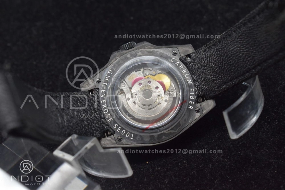 GMT DIW Carbon OMF Best Edition All Black Black Dial on Black Nylon Strap SA3186 CHS