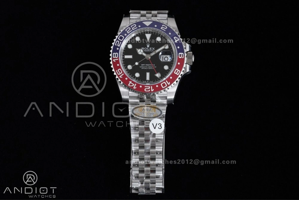 GMT Master II 126710 BLRO 904L SS ARF Pepsi 1:1 Best Edition On Jubilee Bracelet New SH3285 (UV Bezel Upgraded) V3