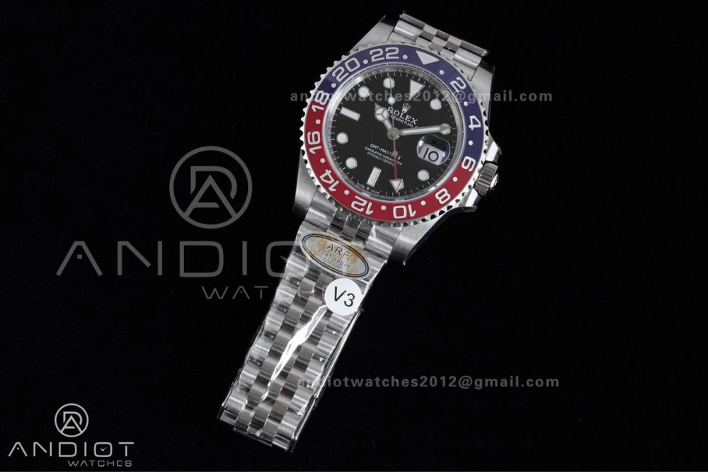 GMT Master II 126710 BLRO 904L SS ARF Pepsi 1:1 Best Edition On Jubilee Bracelet New SH3285 (UV Bezel Upgraded) V3